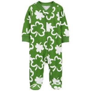 Baby Carter's St. Patrick's Day 2-Way Zip Cotton Sleep & Play Pajamas - 3 Months